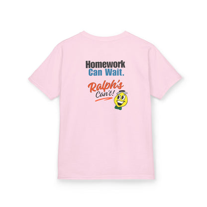 Ralph's Slogan Pink Short-Sleeve Tee: Home Can Wait. Ralph's Can't