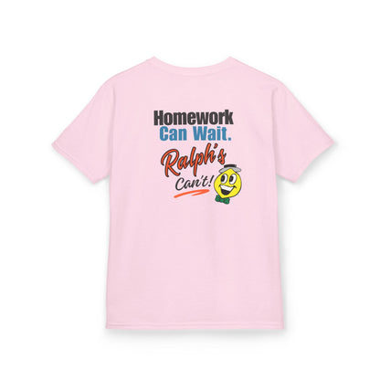 Ralph's Slogan Pink Short-Sleeve Tee: Home Can Wait. Ralph's Can't