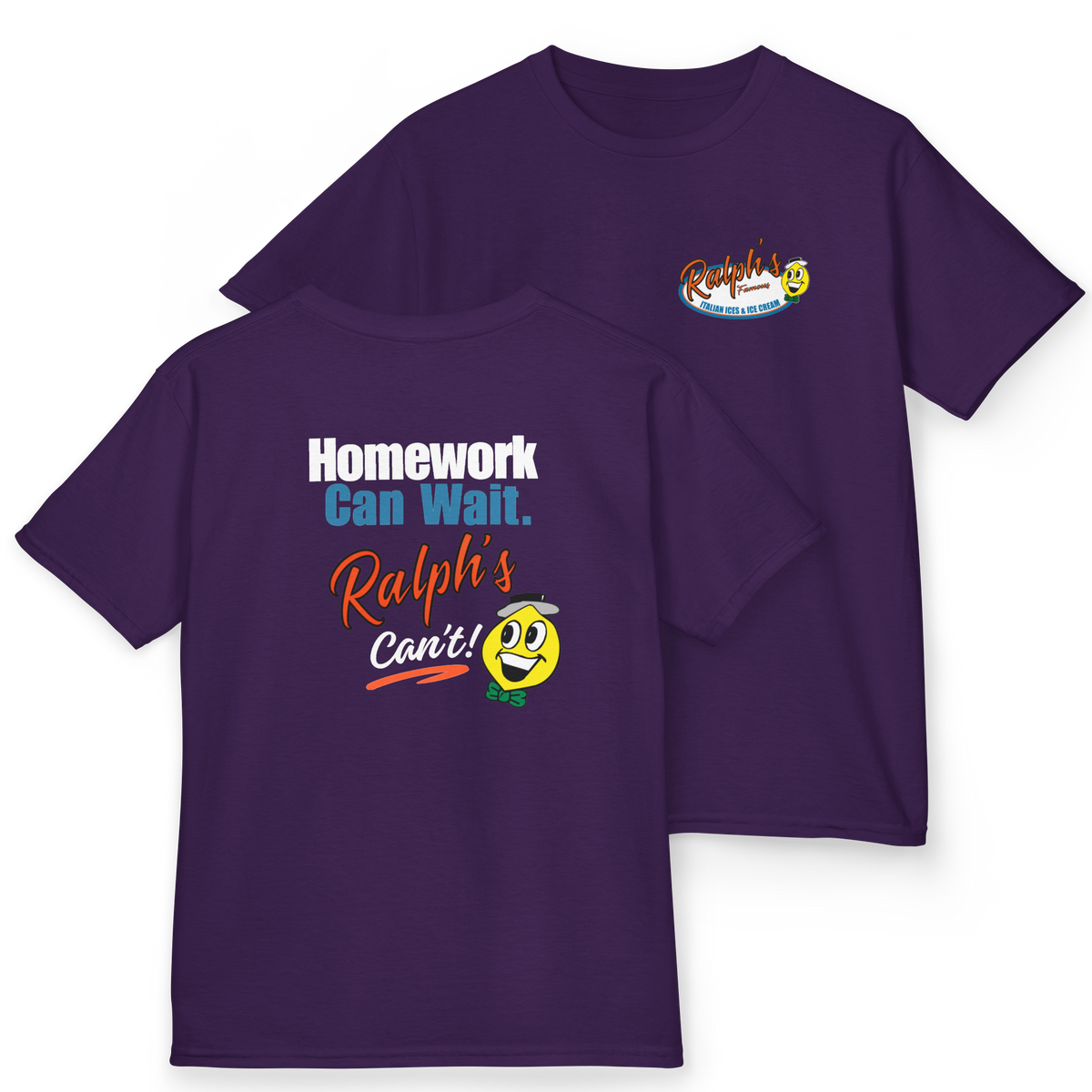Ralph's Slogan Short-Sleeve Tee: Home Can Wait. Ralph's Can't