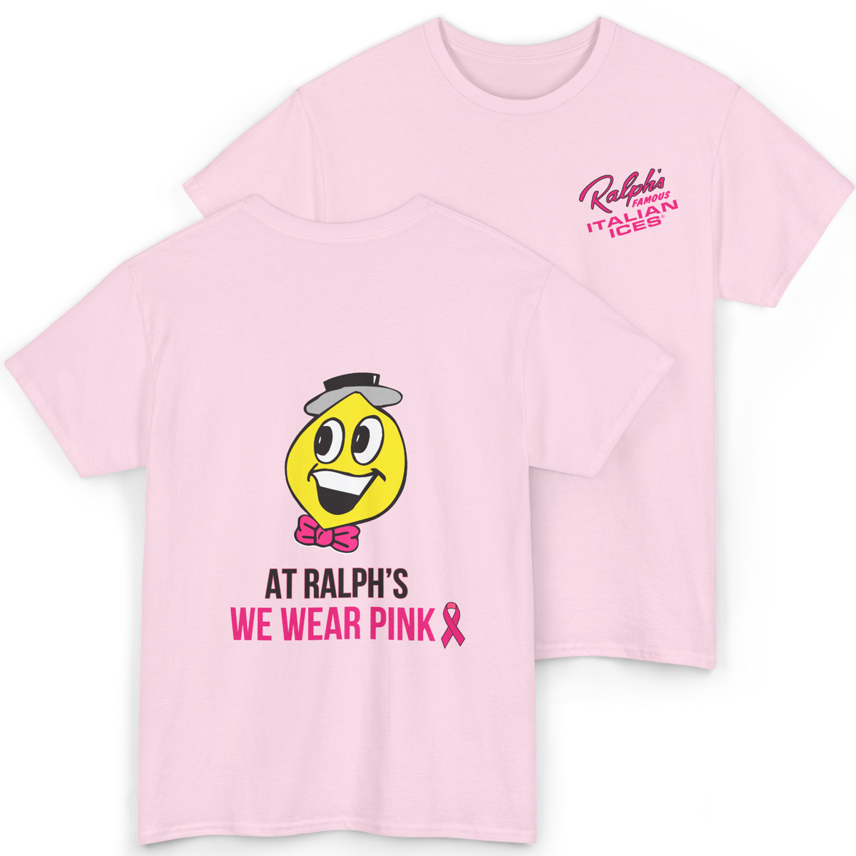 At Ralph's We Wear Pink- Pink Adult Heavy Cotton Short-Sleeved Tee