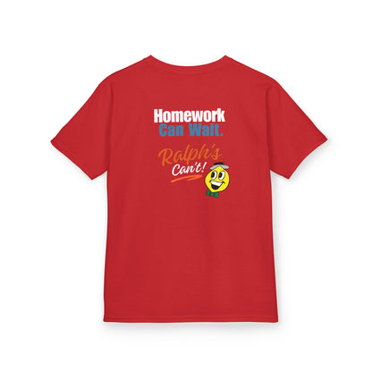 Ralph's Slogan Short-Sleeve Tee: Home Can Wait. Ralph's Can't