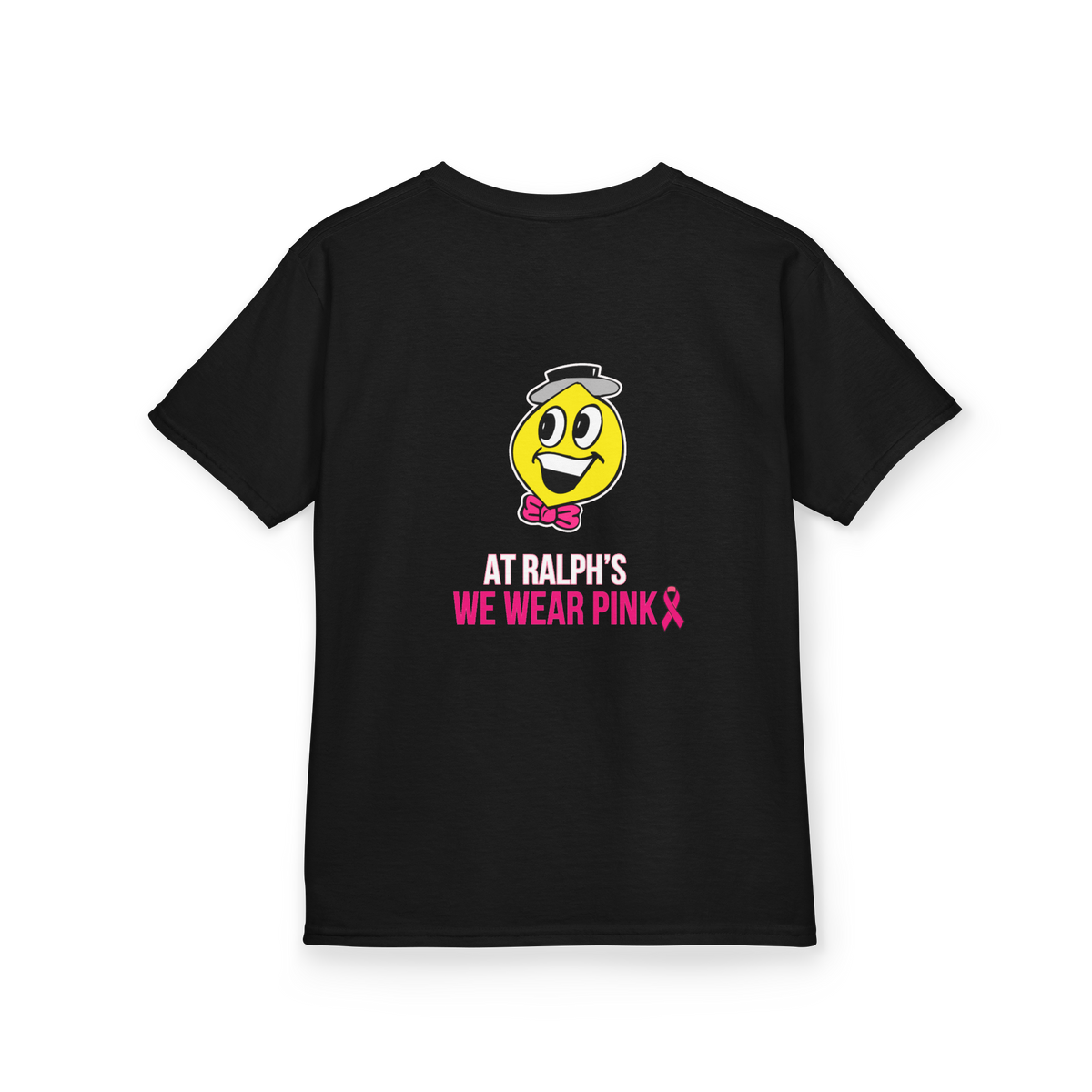 At Ralph's We Wear Pink - Black Youth Heavy Cotton Short-Sleeved Tee